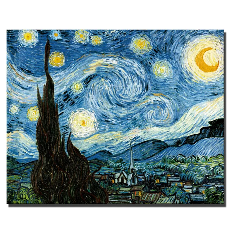 Van Gogh famous paintings Starry Night Replica Impressionist reproduction handmade oil Painting print on canvas