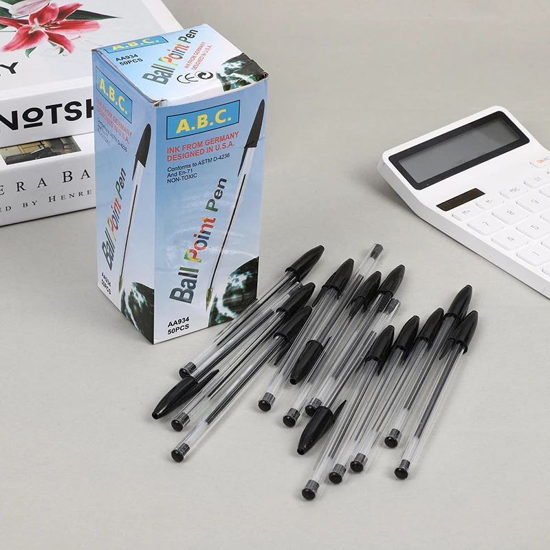 Wholesale Office  Promotional Plastic Ballpoint Pen 1.0mm Writing Width Cheap Ballpoint Office School