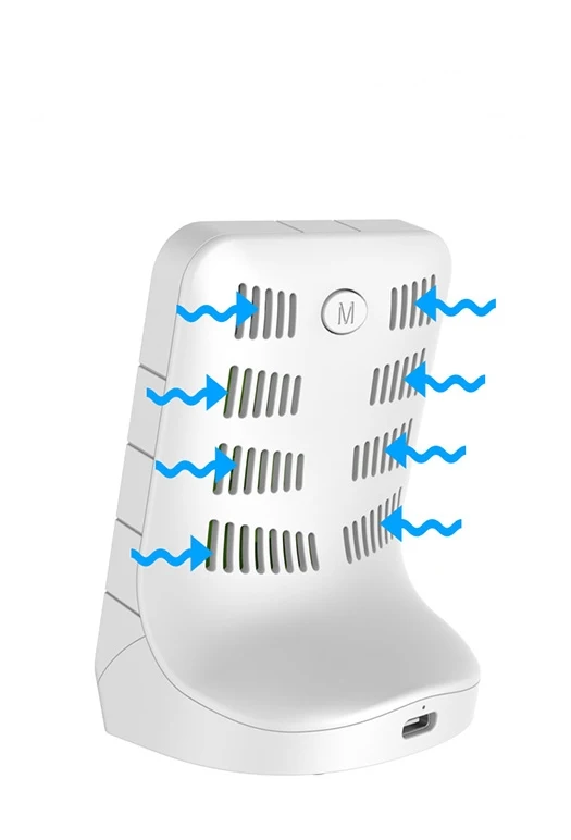 3 in 1 detector NDIR auto mini indoor battery 1200mAh Indoor USB rechargeable NDIR sensor mini carbon dioxide CO2 monitor