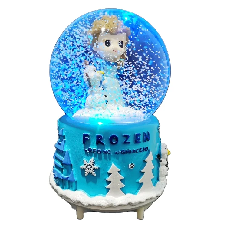 Fashionable Music Box Crystal Ball Lighting Snowflake USB Snow Globe