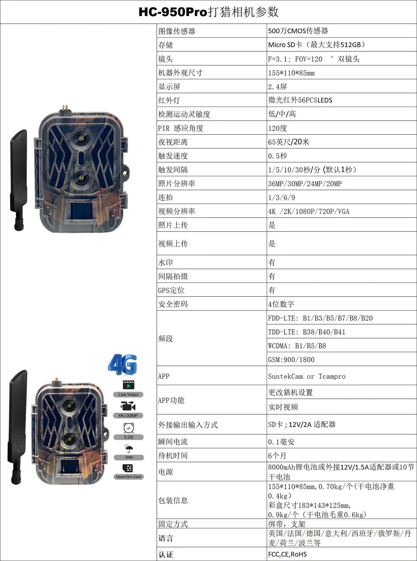 Wildlife Elite 48MP Camera Ultra HD 4K Recording, Efficient Power Use with High Power Invisible IR