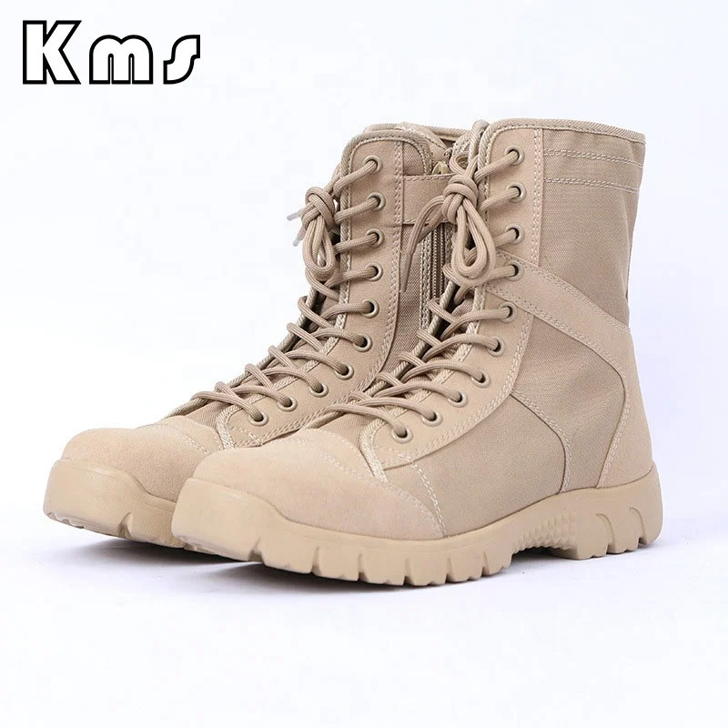 KMS Custom Professional Camping Anti Slip Breathable Rubber Ankle Coyote Training Waterproof Combat Tactical Boots