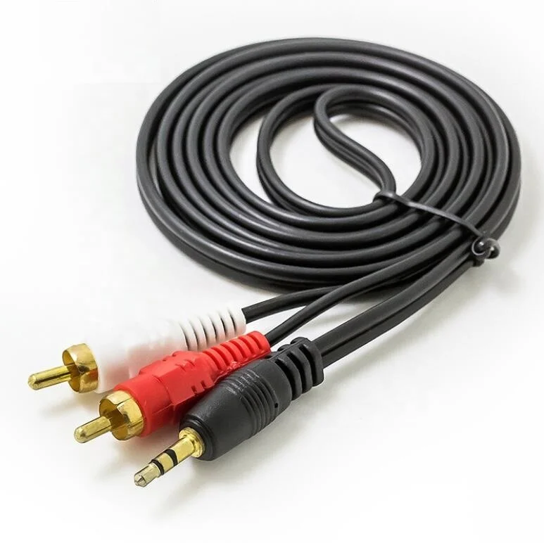 Custom 0.5-3M Audio RCA Cable 3.5MM to 2 RCA AV Cable Male to Male for High Quality HDTV RCA Audio Cable