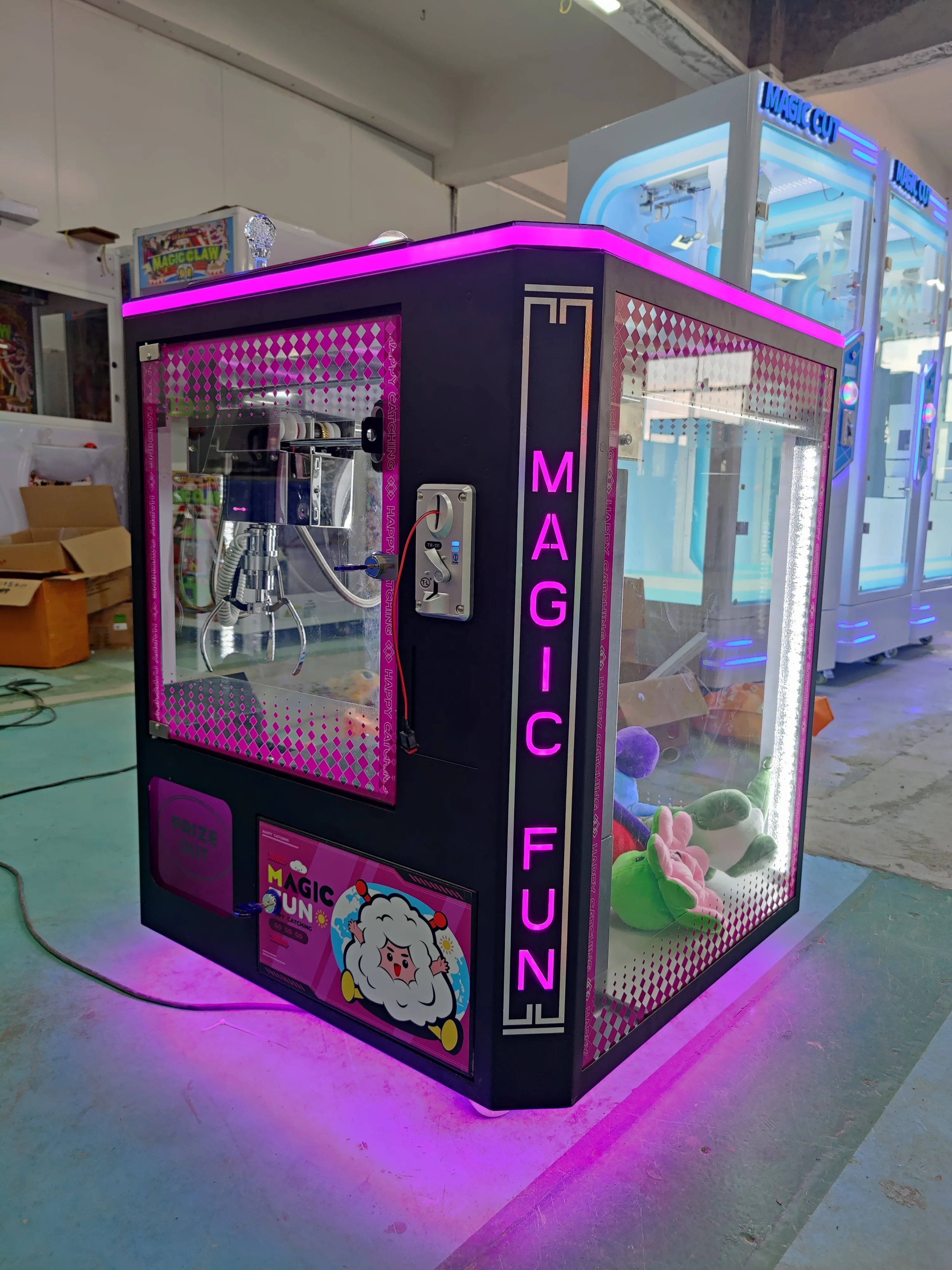 Neofuns Magic Fun Cube Claw Crane Machine Seven Colors Single Mini Claw Machine