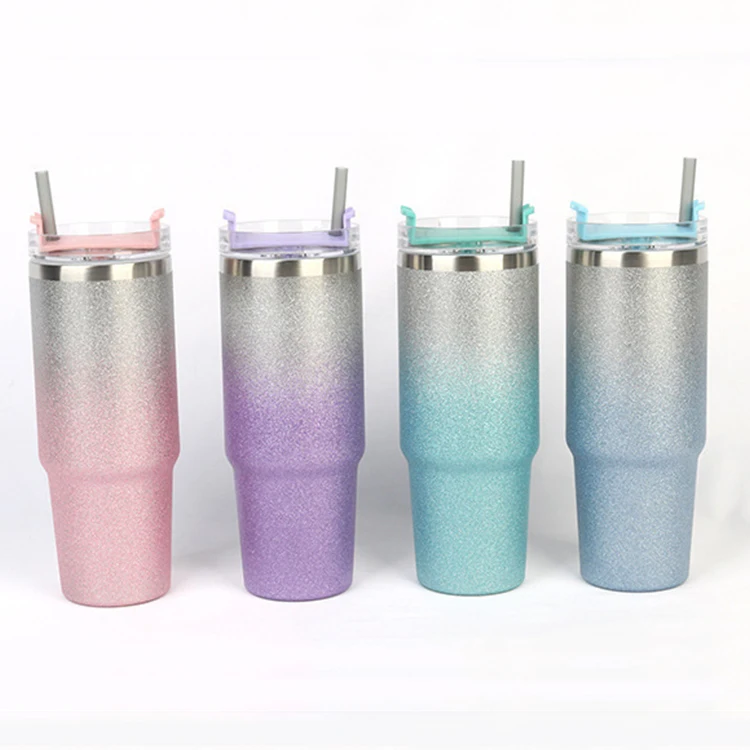 Diamond Painting Vacuum Insulated Travel Car Mug Cup 20oz 30oz Double-wall Stainless Steel Tumbler with Lids and Straw