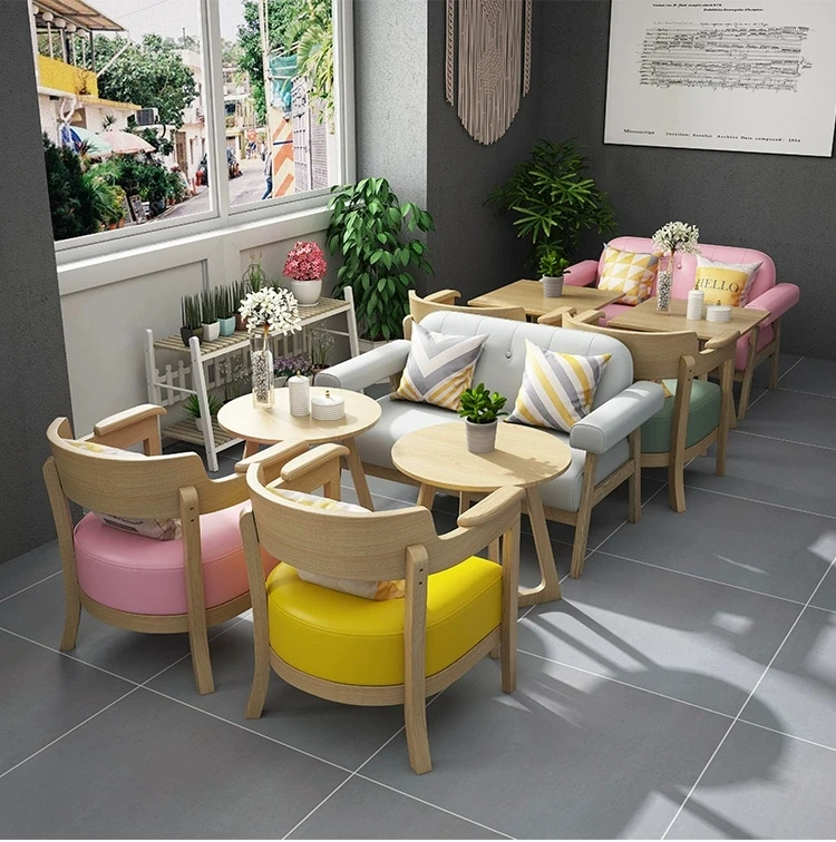 Modern Restaurant Furniture Sofa Bench custom color and sizes table With armrest chair Sets Solid Wood Frame leather Booth Sofa