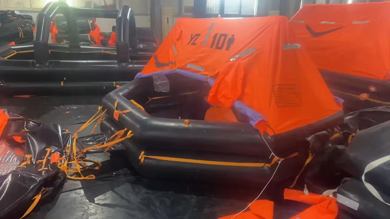 Marine ship boat yacht SOLAS CCS Throwing over inflatable life raft Liferaft