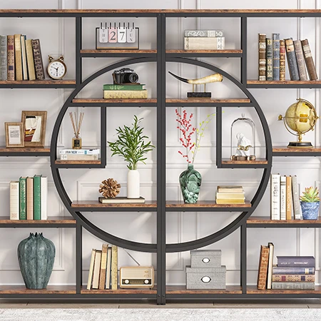 Промышленная 5-ярусная книжная полка Etagere автономные высокие книжные полки демонстрационная органайзер для хранения книжный шкаф гостиной