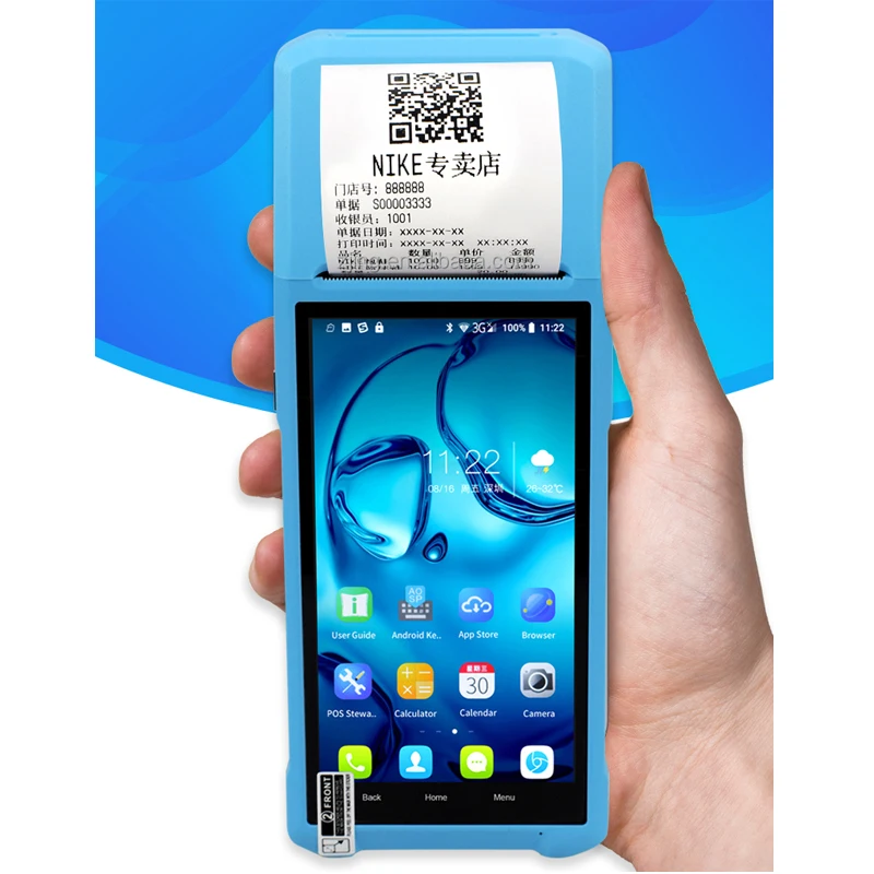 3g 4g Wifi Nfc 1d 2d сканер штрих-кода Android портативный Pos-терминал кассовые аппараты заказ мобильный принтер