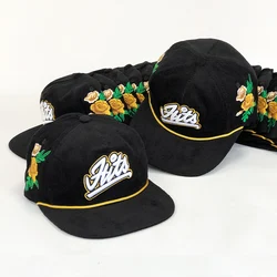 5 панельных винтажных плоских зеленых вельветовых веревок с 3d-вышивкой