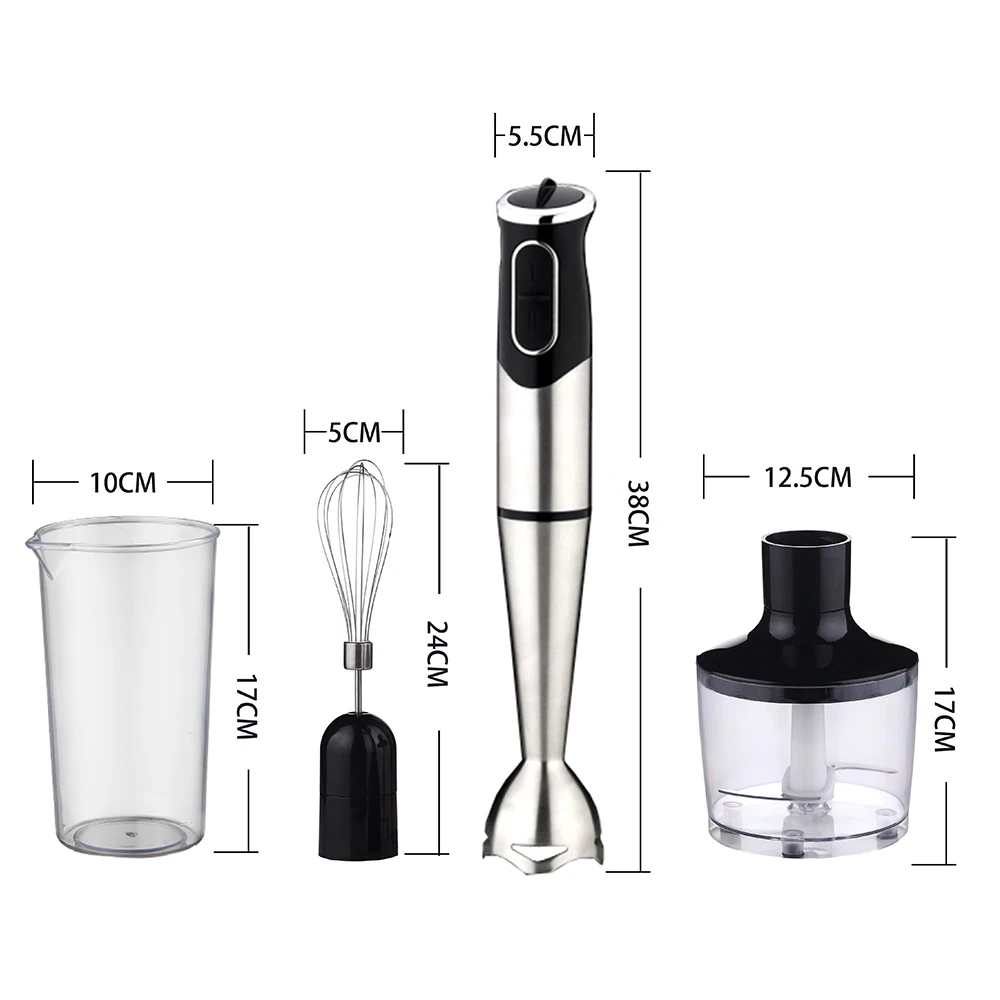 3 in 1 Detachable Hand Blender Egg Whisk Chopper Breaker Stick Blender set 600w