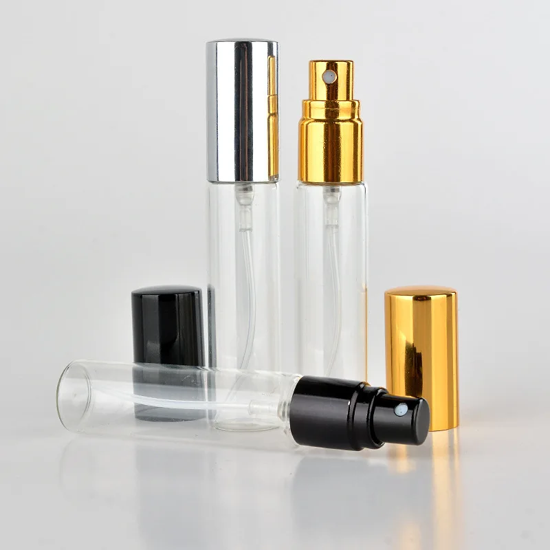 Luxury Wholesale Round 2ml 3ml 5ml 10ml Mini Empty Clear Spray Bottle Glass Perfume Sample Atomizer Tester Oil Packaging