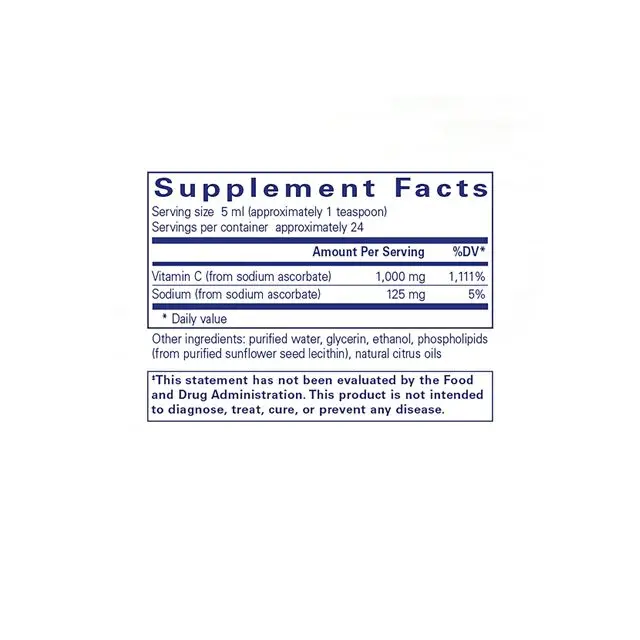Липосомальная поддержка витамина С для клеточной функции антиоксидантной защиты и иммунного здоровья OEM/ODM
