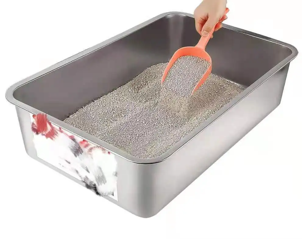 
Hot Sale Manufacturer Stainless Steel Litter Box Pet Litter Box cat litter box 