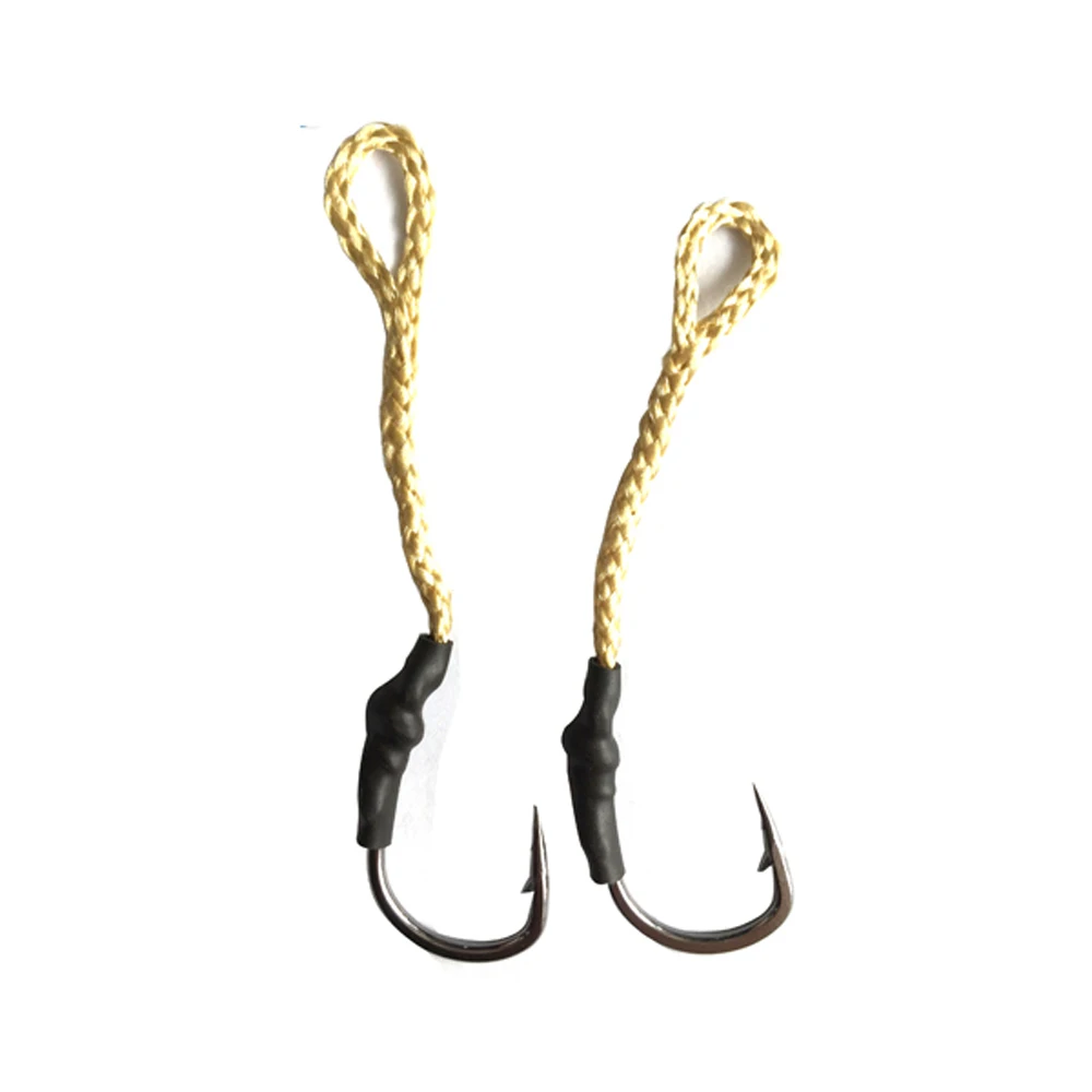 Wholesale Fishing Tackle 1/0 2/0 3/0 4/0 5/0 6/0 7/0 8/0 9/0 10/0 10827 Hook with Dyneema Line Assist Jig Hook