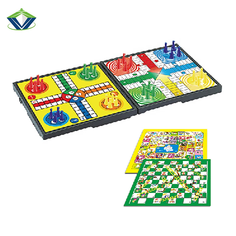 4 in 1 Plastic Ludo and Snakes and Ladders Board Games Set for Kids Adults