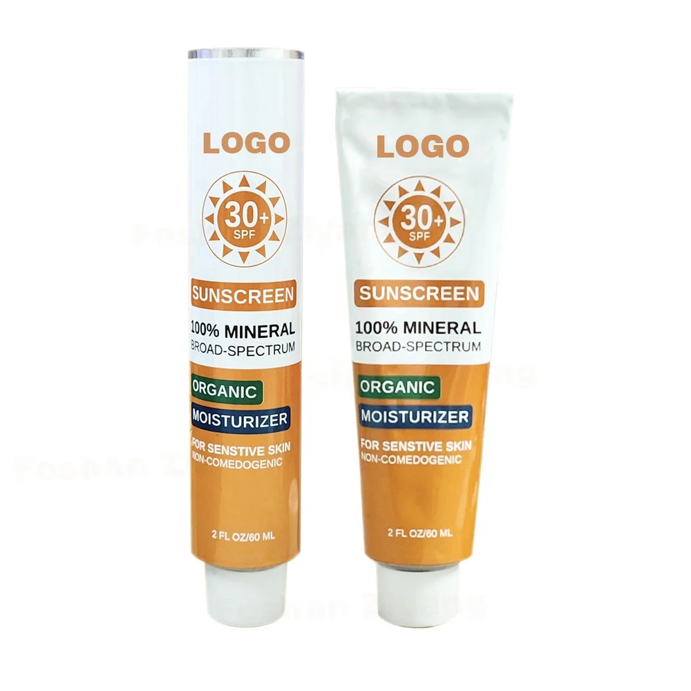 Factory Custom 60ml Alu Tube Soft Cosmetic Metal Squeeze Tube for Sunscreen Cream Skin Care Use