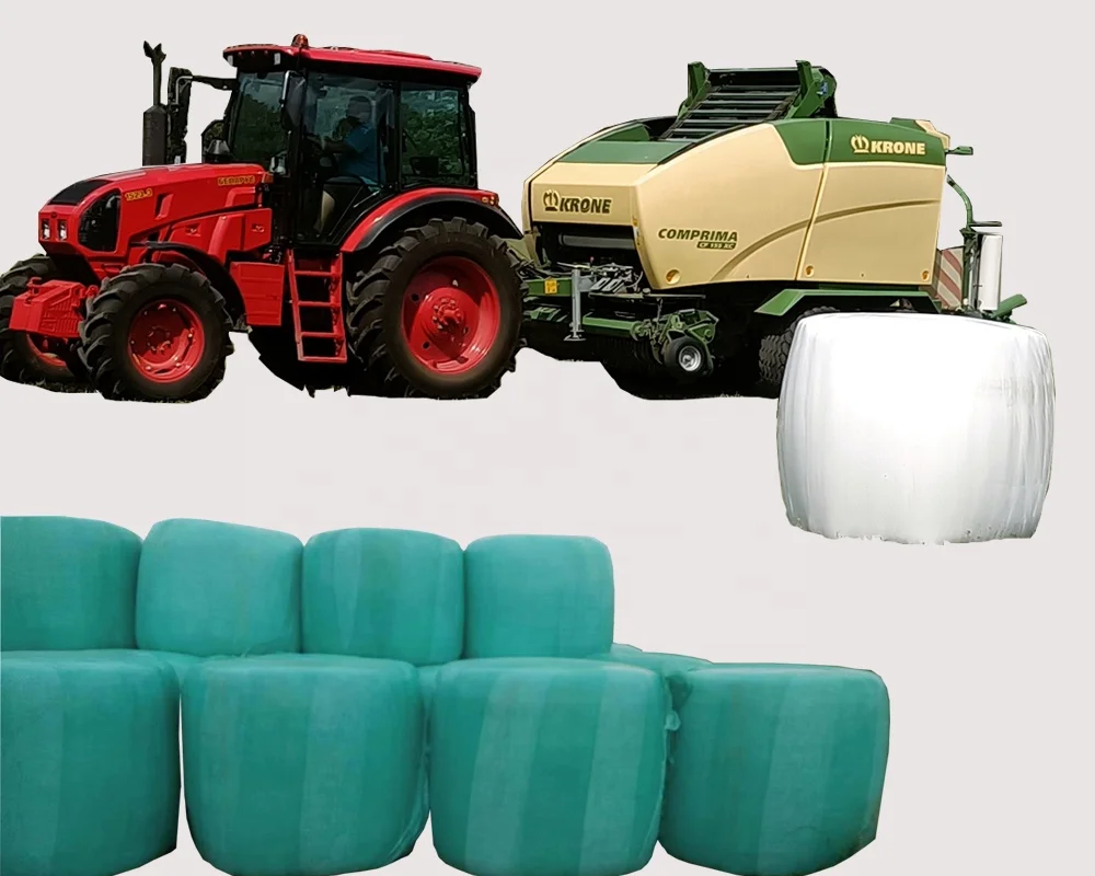 750 mm Anti UV Hay Baler Plastic Green Silage Film Grass Silage Wrap Film For Forage