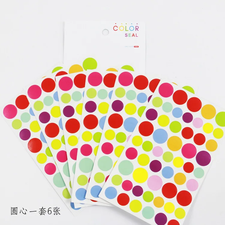 6pcs/set Custom Kawaii Diary Heart Star Dot Shaped Happy Planner Stickers sticky Notes stationery Decorative Products Memo Pad