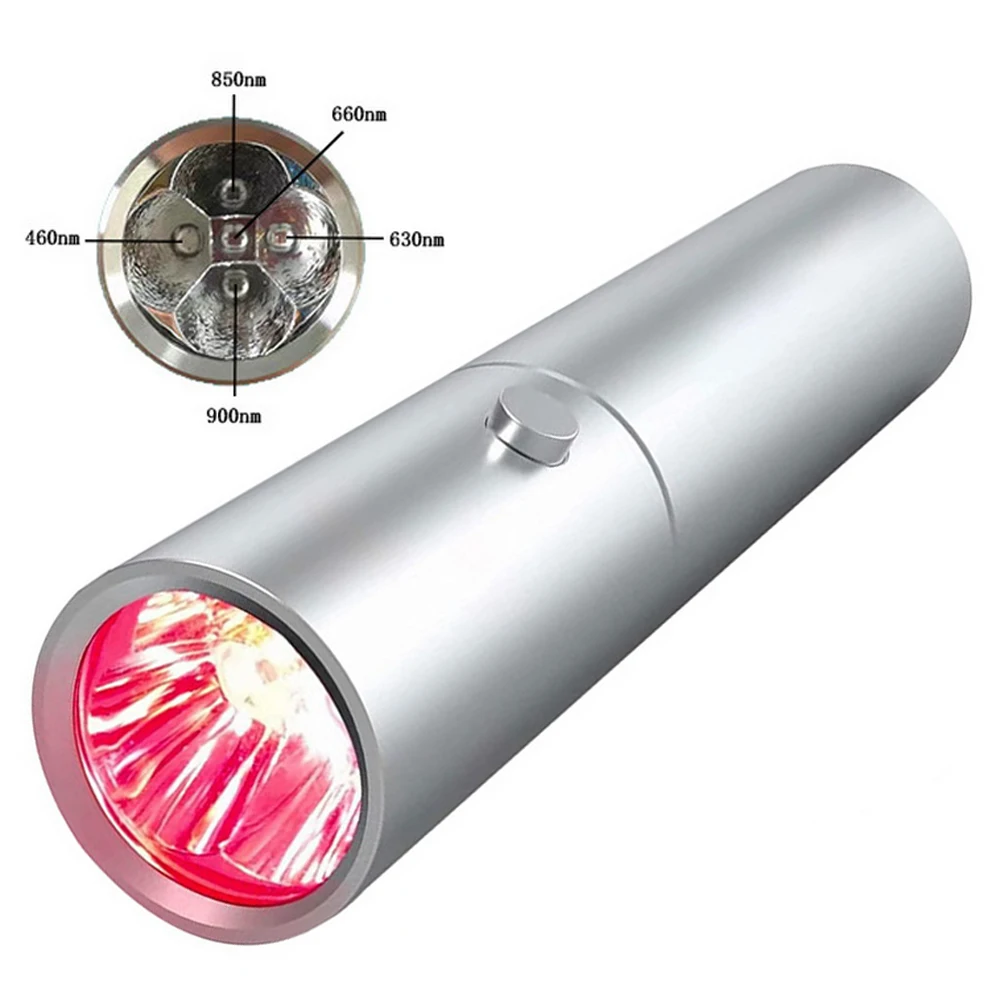 Deep Penetrate Lamp Medical Device Infrared Therapy Torch 460nm 630nm 660nm 850nm 900nm 5LED Red Led Skin Pen Light Flashlight