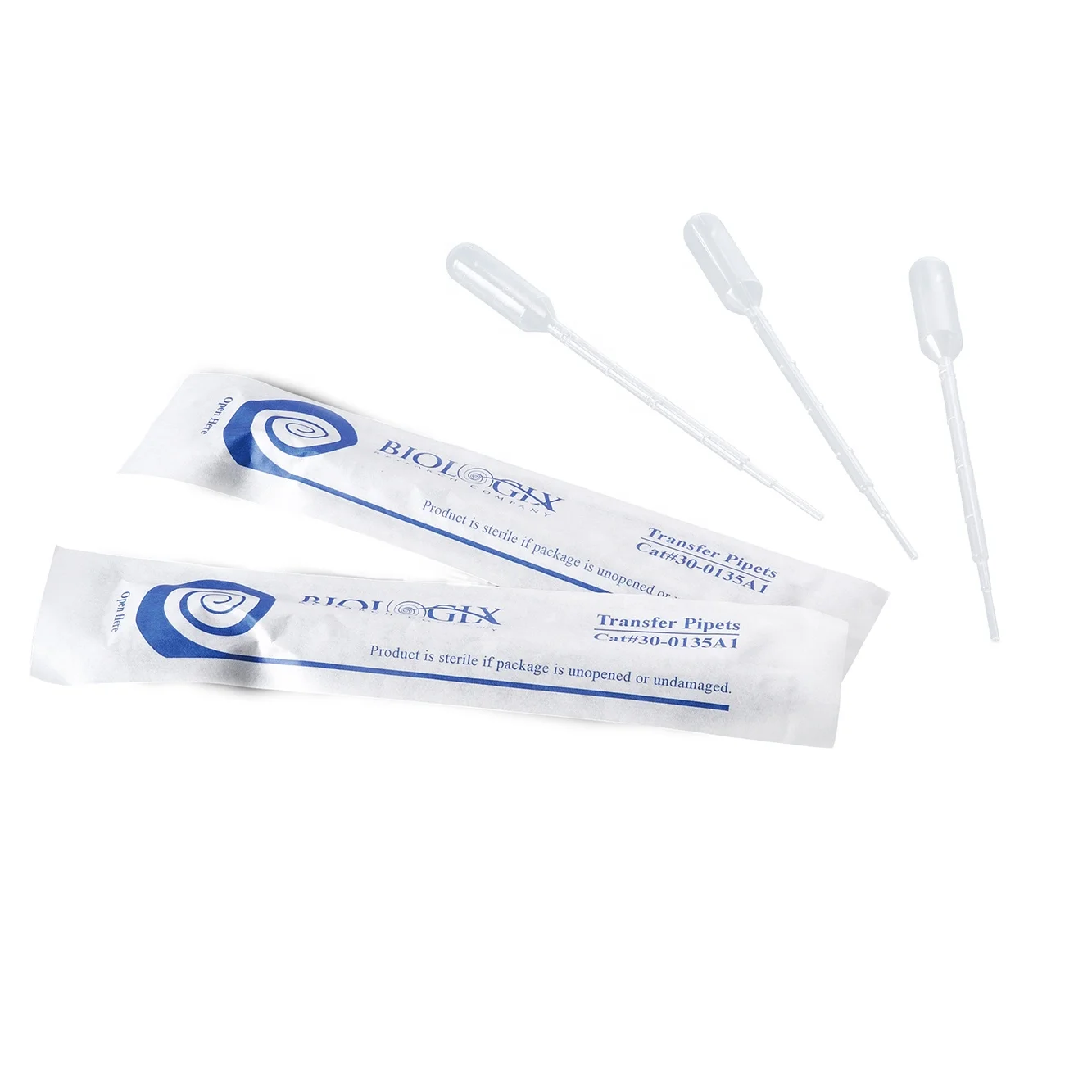 Pasteur pipet Transfer Pipet Bulk Individually Wrapped Evenly distributed thickness