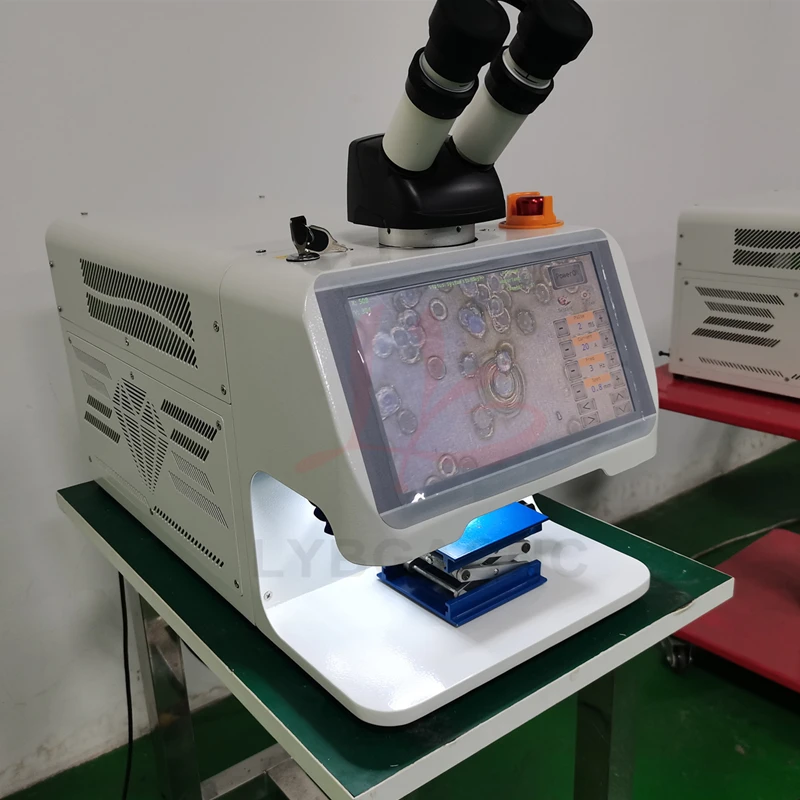 LY Mini Jewelry Spot Welding Machine 60W/100W/150W/ 200W Laser Soldering with CCD Microscope for Gold Silver Chain Ring Pendant
