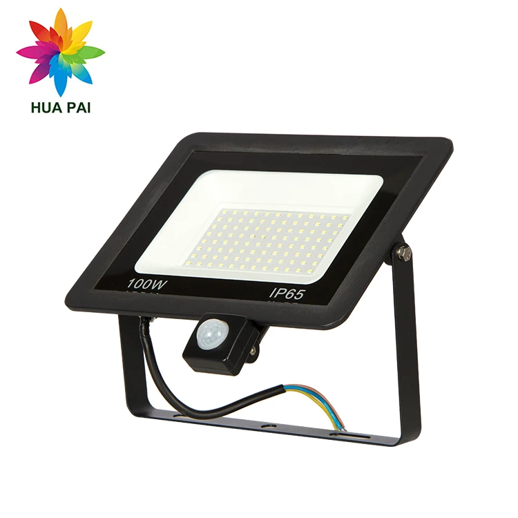 High Lumen Garden Die Casting Aluminum Motion Sensor Ip65 Waterproof 10W 20W 30W 50W 100W Led Flood Light