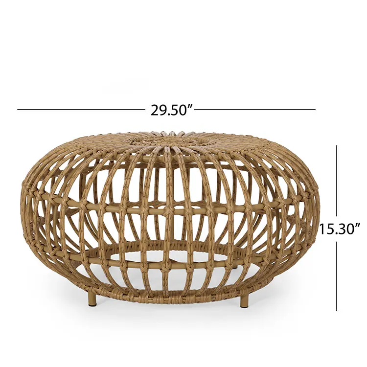 New Style Organic High Quality Circle Rattan Table For Decoration From Viet Nam Ready To Ship