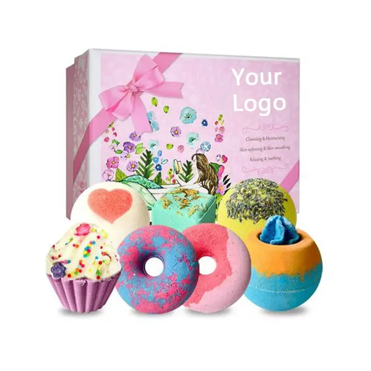 Organic Handmade Essential Oils Wonderful Fizz Effect Bath Gift Bomba De Bano Sleep Bath Bomb Gift Set
