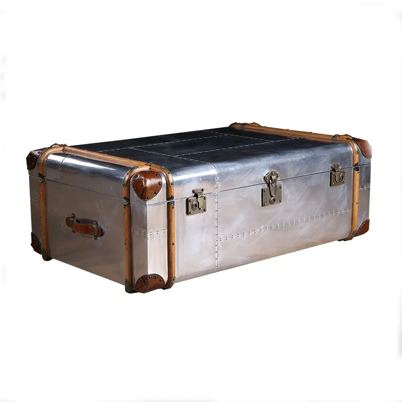 Домашняя мебель, многофункциональный большой алюминиевый журнальный столик с багажником