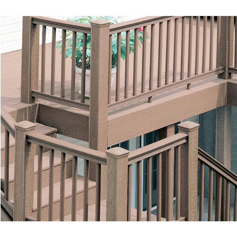 High Quality Durable Using Various Outdoor wood plastic post composite Railing Wpc Handrail Railing