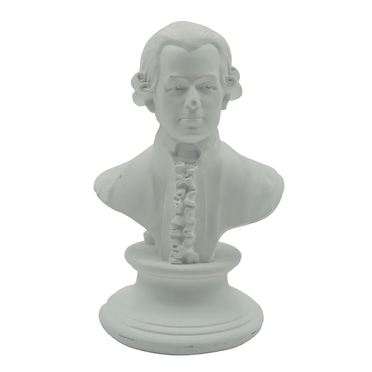 Home Decoration Ornament Famous Musician Mozart Resin Bust Statue Figurine Sketch Model Art Craft