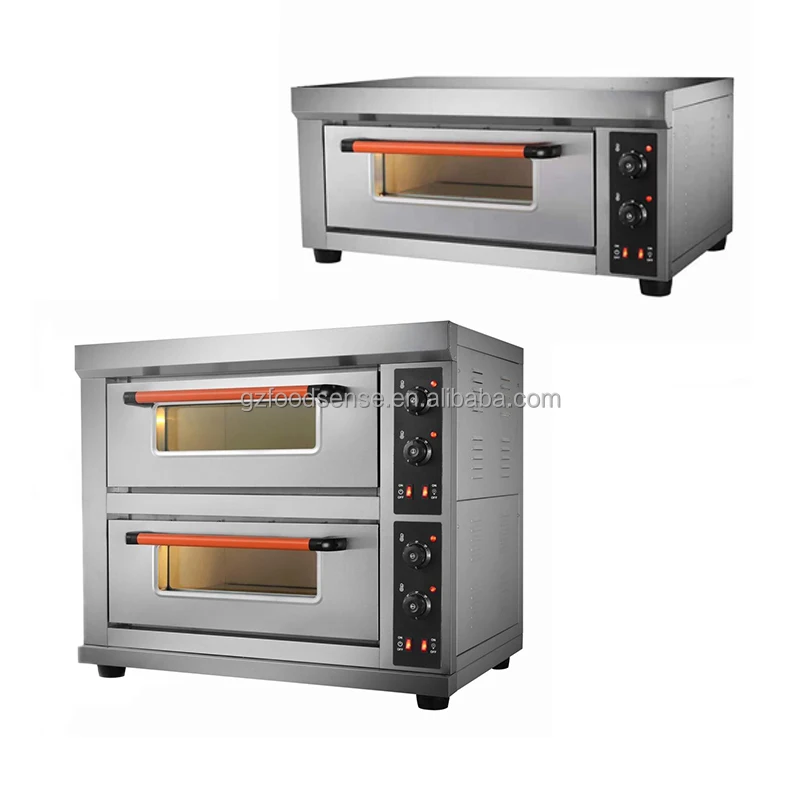 Commercial Economical Model 1-Deck 1-Tray 2-Deck 2-Tray Baking Oven Knob Independent Control 300°C Electric Oven