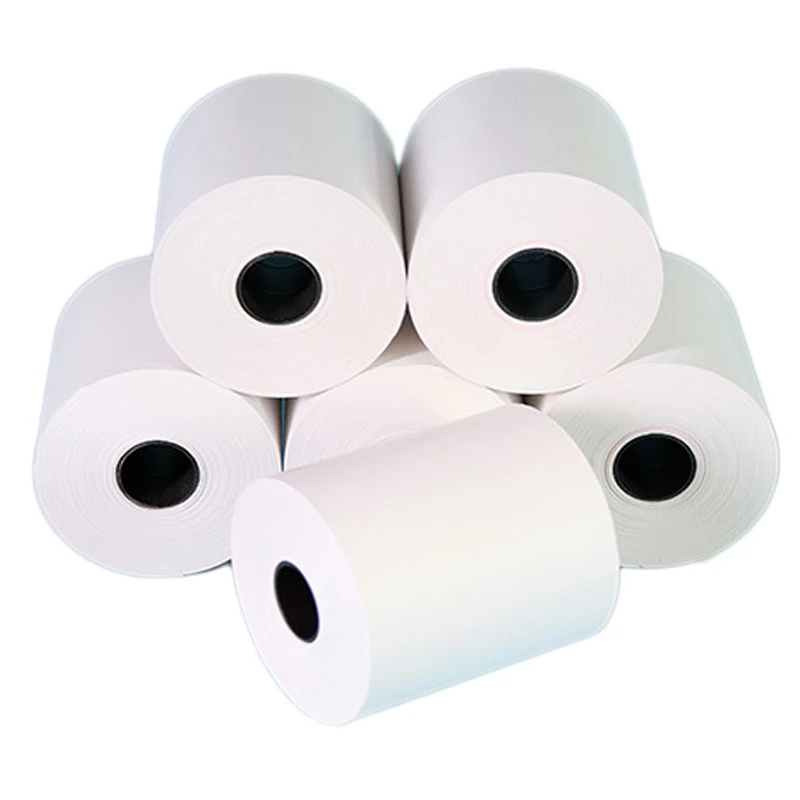 China manufacturer custom size gsm roll thermal printer paper 53*30 57*40 POS printer paper roll