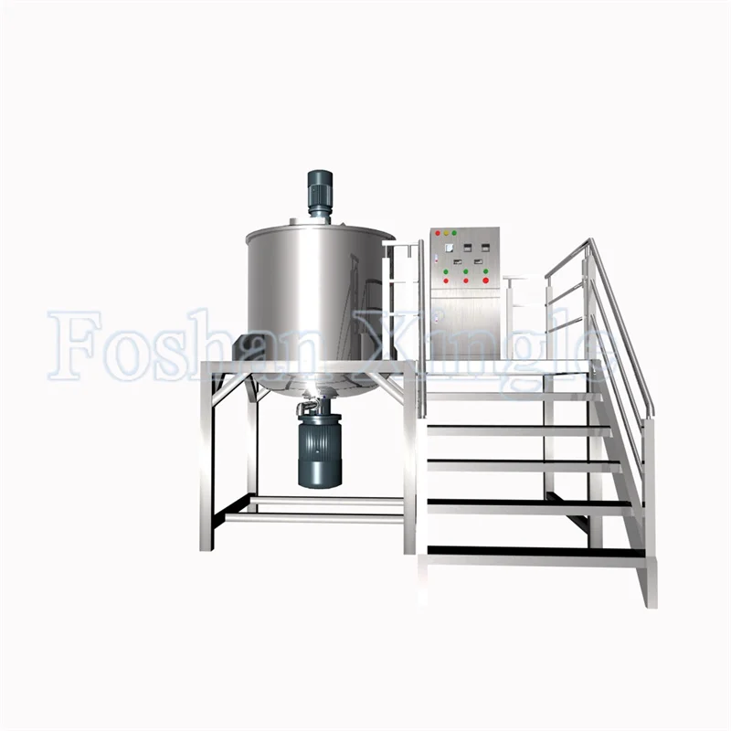 Conditioner Mixer Homogenizer Shampoo Emulsifying Cosmetic Cream  Making Machine Single Layer Caustic Soda Chemical Mixing Tank