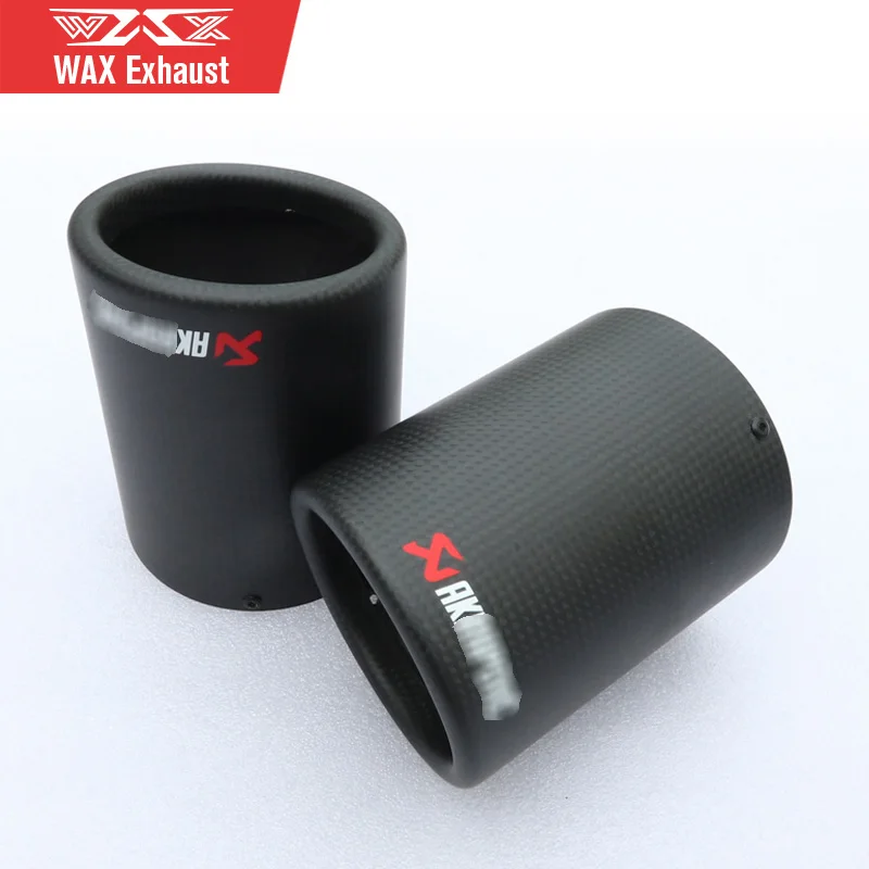 In Stock Carbon Fiber Exhaust Pipe Muffler Tip for Universal Car Snap Installation Exhaust Tailpipe Tips