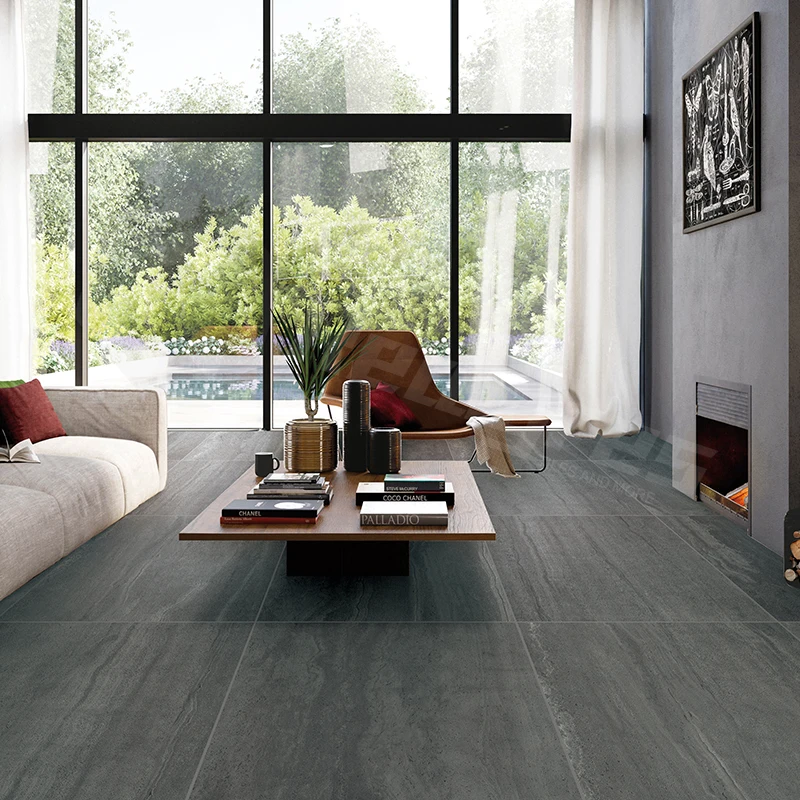 Realgres Travertine Stone Floor Terrace Tile Decorative Anti Slip Resistant Rustic Porcelain Tiles