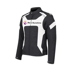 Men Leather Motorcycle Jacket Moto Protective Gear Jacket Coat Black Racing Motorbike Jackets