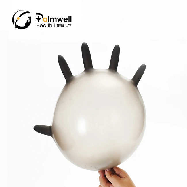 Rubber safety gloves nitrile gloves black personalisied custom work gloves men