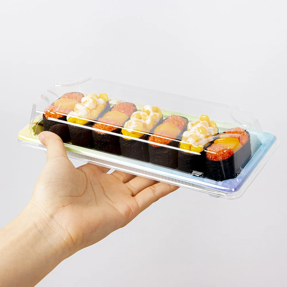 Hot sale Food Grade Disposable Sashimi Sushi Packing Box with Lid for Meal and Sushi