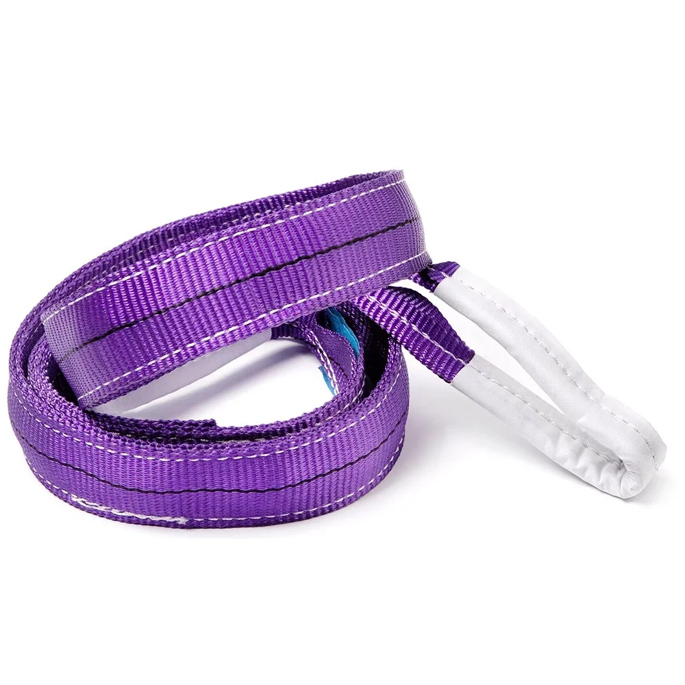 Factory Price 1-Ton WLL High Strength Polyester Flat Eye Woven Webbing Sling