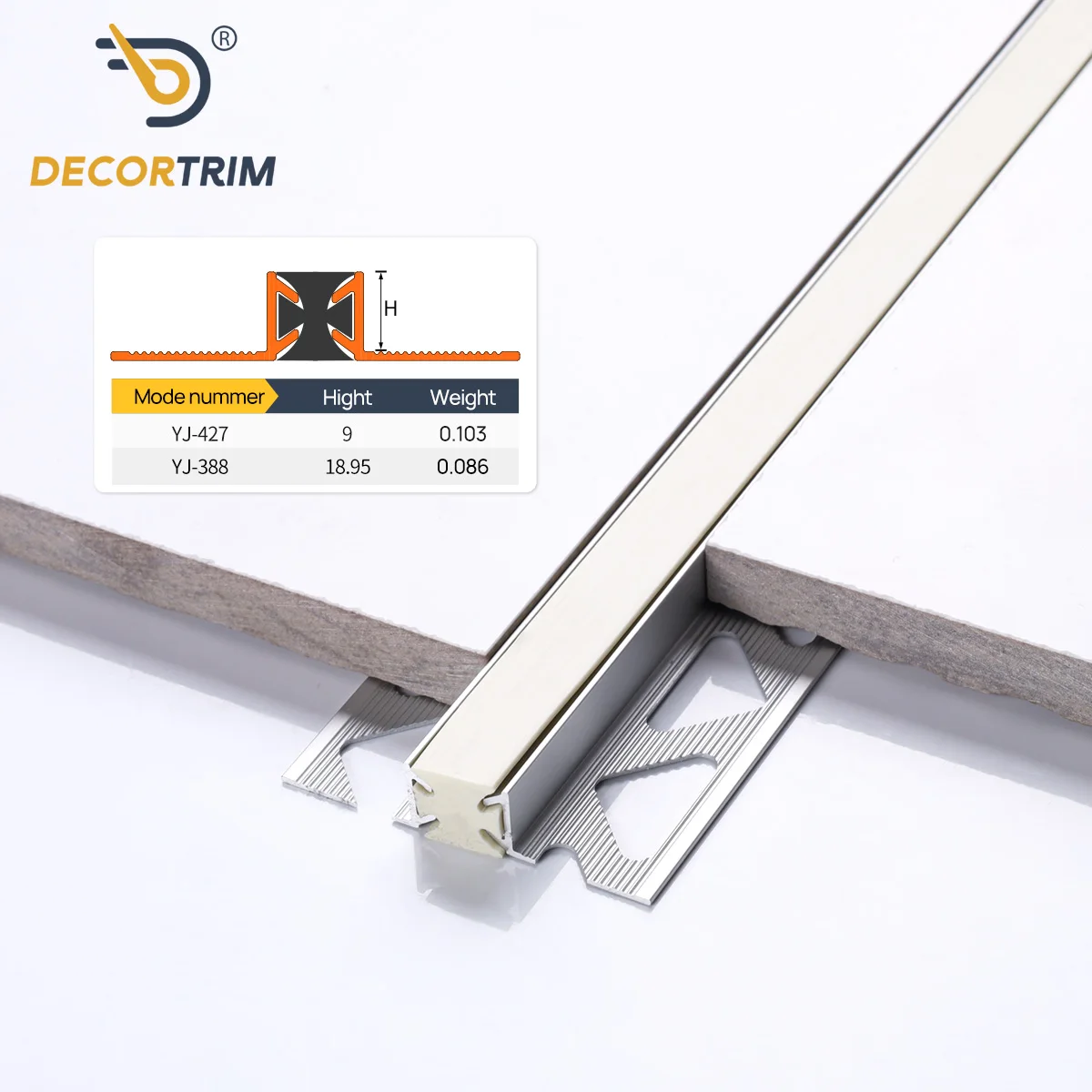 Prolink Metal Factory High Quality Aluminum Tile Expansion Joint/Tile Movement Joint