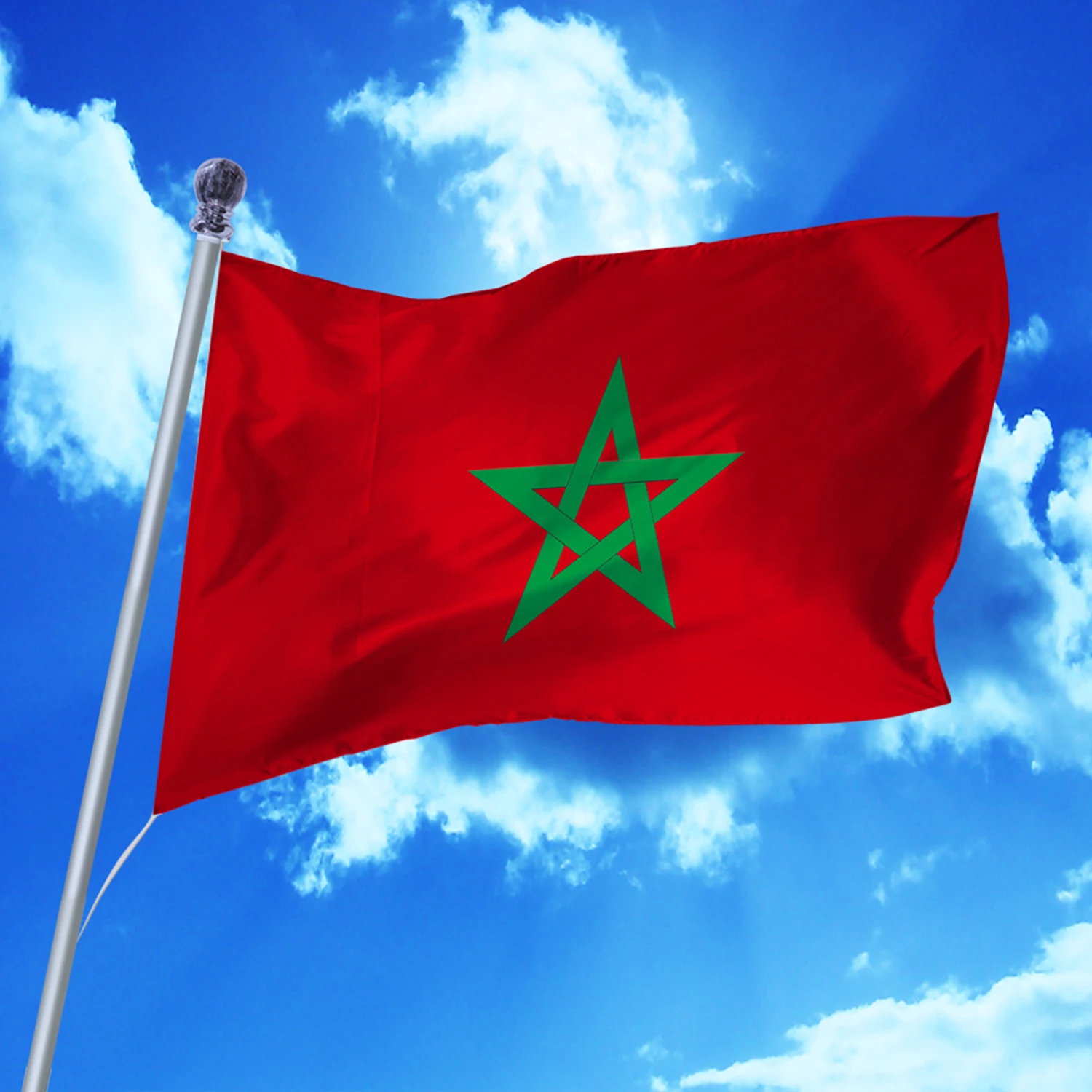 Promotional Product Fast Delivery Factory Custom 100%Nylon Used For national sports competition 3x5 ft custom morocco flag