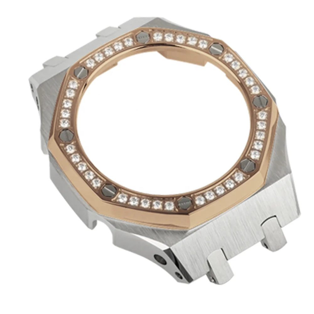 Ap modified g shock watches men wrirst stainless steel iced out watch case luxury diamond watch case for Casio G-shock GA2100