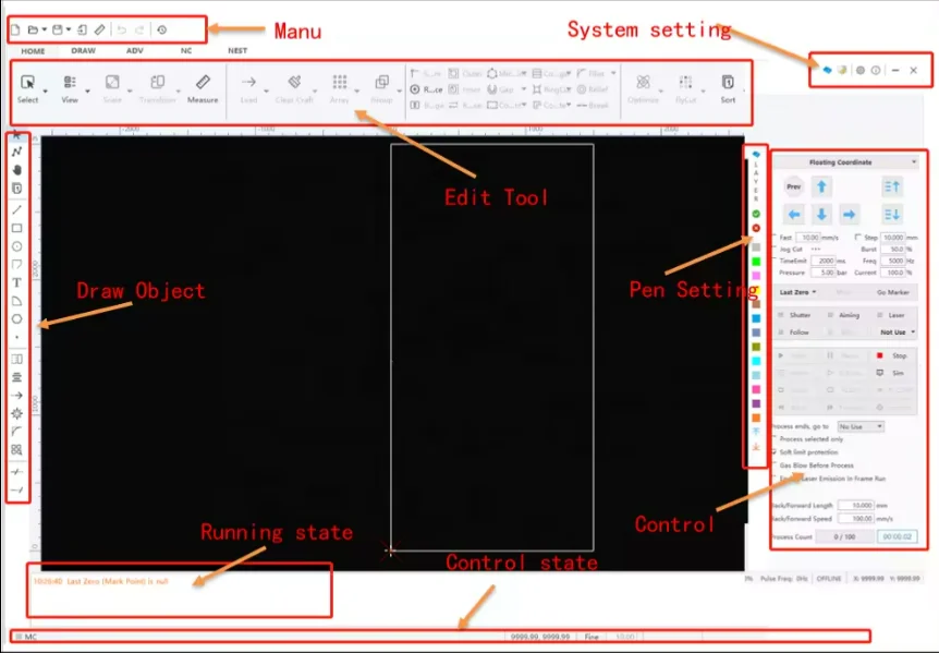 Fiber laser controller Hydcut2000 with  auto focus system CHC-1000L height controller