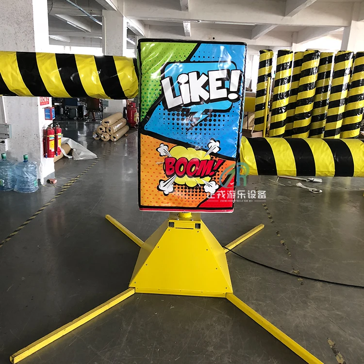 Outdoor Inflatable Meltdown Inflatable Wipeout Game  Mechanical Inflatable Sweeper Game for Kids and Adults