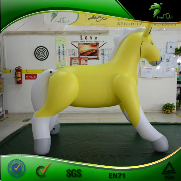 Hot Sale Vivid Animal Golden Inflatable SPH Horse PVC Inflatable Horse Toy
