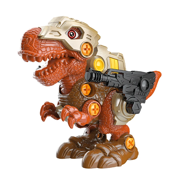 29 pcs Assemble screw toy  Kids 3-5 Puppet Animals  mecha dino Tyrannosaurus rex  Plastic Dinosaur Toy