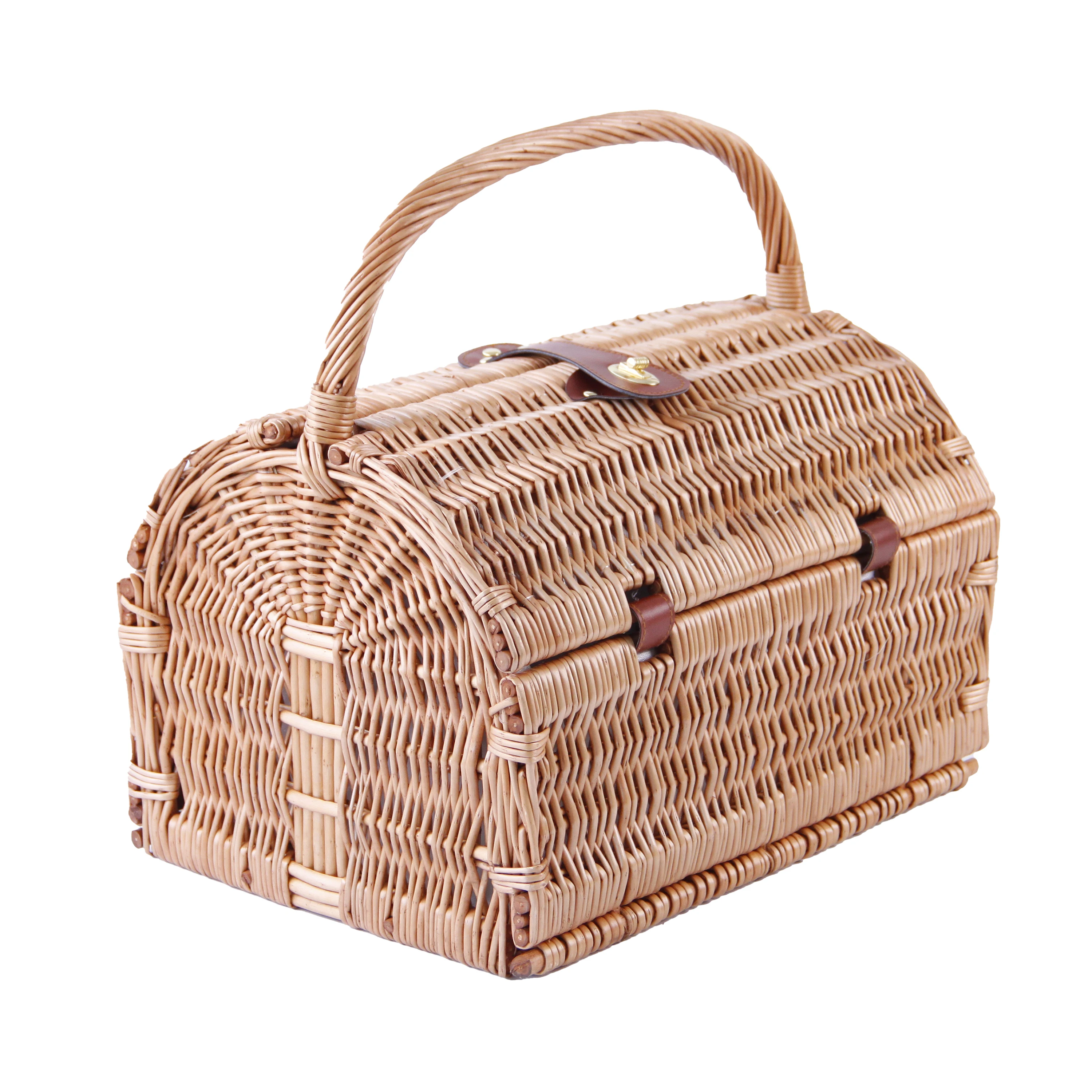 Wholesale set for 4 waterproof cooler wicker Picnic basket