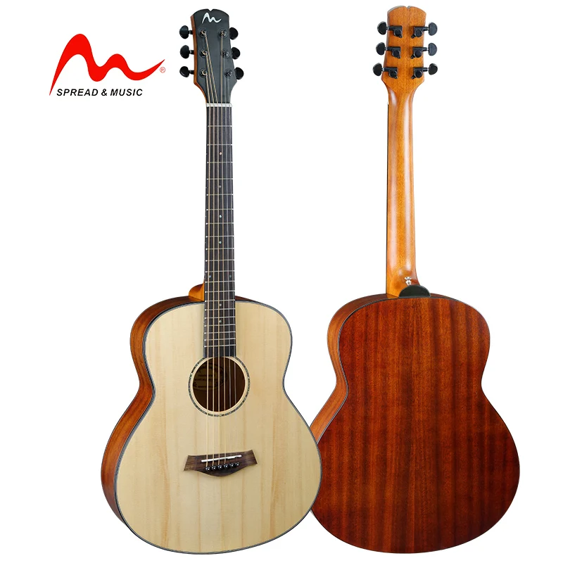 36 inch 3/4 acoustic guitar solid top good quality traveller guitar HW-62AD